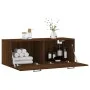 Oak brown engineered wood wall cabinet 100x36.5x35 cm by vidaXL, Lockers and storage cabinets - Ref: Foro24-830147, Price: 55...