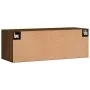 Oak brown engineered wood wall cabinet 100x36.5x35 cm by vidaXL, Lockers and storage cabinets - Ref: Foro24-830147, Price: 55...