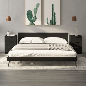Mesitas de noche 2 unidades negro 40x36x65 cm de vidaXL, Mesitas de noche - Ref: Foro24-811271, Precio: 92,99 €, Descuento: %
