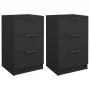 Bedside tables 2 units black 40x36x65 cm by vidaXL, Nightstands - Ref: Foro24-811271, Price: 93,58 €, Discount: %