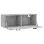 Concrete gray engineered wood wall cabinet 100x36.5x35 cm by vidaXL, Lockers and storage cabinets - Ref: Foro24-830136, Price...