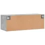 Concrete gray engineered wood wall cabinet 100x36.5x35 cm by vidaXL, Lockers and storage cabinets - Ref: Foro24-830136, Price...
