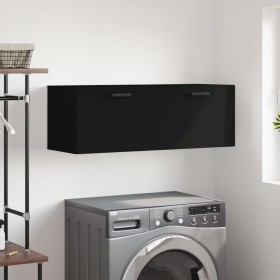 Black engineered wood wall cabinet 100x36.5x35 cm by vidaXL, Lockers and storage cabinets - Ref: Foro24-830141, Price: 68,90 ...
