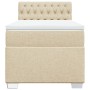 Cama box spring con colchón tela color crema 80x200 cm en Camas y somieres | Comprar online en Foro24