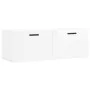 Armario de pared madera ingeniería blanco brillo 100x36,5x35 cm de vidaXL, Taquillas y armarios de almacenamiento - Ref: Foro...