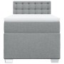 Cama box spring con colchón tela gris claro 80x200 cm en Camas y somieres | Comprar online en Foro24
