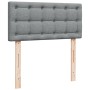 Cama box spring con colchón tela gris claro 80x200 cm en Camas y somieres | Comprar online en Foro24