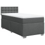 Cama box spring con colchón tela gris oscuro 80x200 cm en Camas y somieres | Comprar online en Foro24