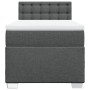 Cama box spring con colchón tela gris oscuro 80x200 cm en Camas y somieres | Comprar online en Foro24