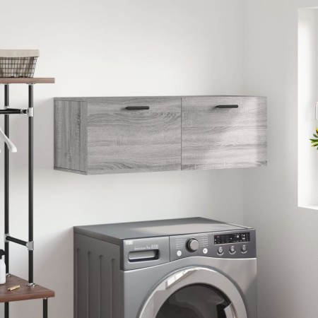 Sonoma Wandschrank aus grauem Holzwerkstoff 100x36,5x35 cm von vidaXL, Schließfächer und Lagerschränke - Ref: Foro24-830146, ...