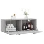 Wall-mounted engineered wood cabinet in Sonoma grey, 100x36.5x35 cm by vidaXL, Lockers and storage cabinets - Ref: Foro24-830...