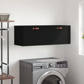 Black engineered wood wall cabinet 100x36.5x35 cm by vidaXL, Lockers and storage cabinets - Ref: Foro24-830109, Price: 62,86 ...