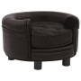 Hundesofa aus Plüsch und braunem Kunstleder, 48 x 48 x 32 cm von vidaXL, Betten für Hunde - Ref: Foro24-170958, Preis: 81,83 ...