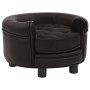 Hundesofa aus Plüsch und braunem Kunstleder, 48 x 48 x 32 cm von vidaXL, Betten für Hunde - Ref: Foro24-170958, Preis: 81,83 ...