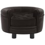 Hundesofa aus Plüsch und braunem Kunstleder, 48 x 48 x 32 cm von vidaXL, Betten für Hunde - Ref: Foro24-170958, Preis: 81,83 ...