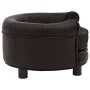 Plush and brown synthetic leather dog sofa 48x48x32 cm by vidaXL, Beds for dogs - Ref: Foro24-170958, Price: 80,66 €, Discoun...
