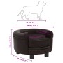 Hundesofa aus Plüsch und braunem Kunstleder, 48 x 48 x 32 cm von vidaXL, Betten für Hunde - Ref: Foro24-170958, Preis: 81,83 ...