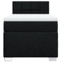 Cama box spring con colchón tela negro 90x190 cm