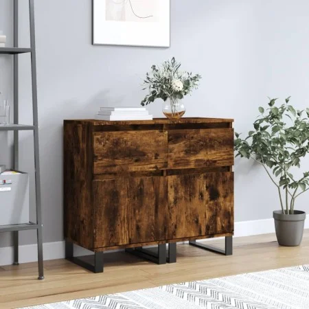 Sideboards 2 Stk. Holzwerkstoff Räuchereiche 40x35x70 cm von vidaXL, Sideboards - Ref: Foro24-831175, Preis: 73,51 €, Rabatt: %