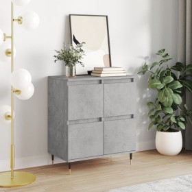 Betongraues Sperrholz-Sideboard 60x35x70 cm von vidaXL, Sideboards - Ref: Foro24-831208, Preis: 67,97 €, Rabatt: %