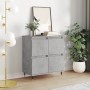 Betongraues Sperrholz-Sideboard 60x35x70 cm von vidaXL, Sideboards - Ref: Foro24-831208, Preis: 67,97 €, Rabatt: %