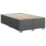 Cama box spring con colchón tela gris oscuro 90x190 cm