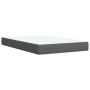 Cama box spring con colchón tela gris oscuro 90x190 cm