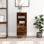 Sideboard aus geräuchertem Eichenholzwerkstoff, 34,5 x 34 x 90 cm von vidaXL, Sideboards - Ref: Foro24-828665, Preis: 50,81 €...