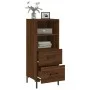 Oak brown engineered wood sideboard 34.5x34x90 cm by vidaXL, Sideboards - Ref: Foro24-828675, Price: 56,57 €, Discount: %