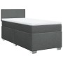 Cama box spring con colchón tela gris oscuro 90x200 cm en Camas y somieres | Comprar online en Foro24