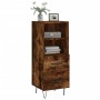 Sideboard aus geräuchertem Eichenholzwerkstoff, 34,5 x 34 x 90 cm von vidaXL, Sideboards - Ref: Foro24-828665, Preis: 50,81 €...