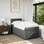 Cama box spring con colchón tela gris oscuro 90x200 cm en Camas y somieres | Comprar online en Foro24