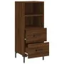 Oak brown engineered wood sideboard 34.5x34x90 cm by vidaXL, Sideboards - Ref: Foro24-828675, Price: 56,57 €, Discount: %