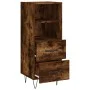 Sideboard aus geräuchertem Eichenholzwerkstoff, 34,5 x 34 x 90 cm von vidaXL, Sideboards - Ref: Foro24-828665, Preis: 50,31 €...