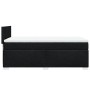 Cama box spring con colchón tela negro 90x200 cm
