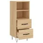 Sideboard aus Sonoma-Eichensperrholz, 34,5 x 34 x 90 cm von vidaXL, Sideboards - Ref: Foro24-828663, Preis: 50,24 €, Rabatt: %