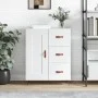 Aparador de madera de ingeniería blanco 69,5x34x90 cm de vidaXL, Aparadores - Ref: Foro24-830228, Precio: 93,33 €, Descuento: %