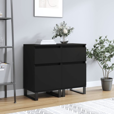 Sideboards 2 Stück, schwarzes Holzwerkstoff, 40 x 35 x 70 cm von vidaXL, Sideboards - Ref: Foro24-831167, Preis: 104,42 €, Ra...