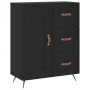 Black engineered wood sideboard 69.5x34x90 cm by vidaXL, Sideboards - Ref: Foro24-830229, Price: 97,18 €, Discount: %