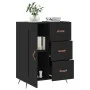 Black engineered wood sideboard 69.5x34x90 cm by vidaXL, Sideboards - Ref: Foro24-830229, Price: 97,18 €, Discount: %