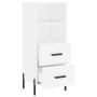 Weißes Sideboard aus Holzwerkstoff, 34,5 x 34 x 90 cm von vidaXL, Sideboards - Ref: Foro24-828676, Preis: 60,39 €, Rabatt: %
