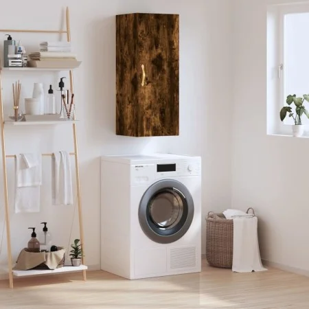Armario de pared roble ahumado 34,5x34x90 cm de vidaXL, Aparadores - Ref: Foro24-828841, Precio: 47,06 €, Descuento: %