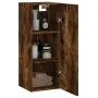 Armario de pared roble ahumado 34,5x34x90 cm de vidaXL, Aparadores - Ref: Foro24-828841, Precio: 47,06 €, Descuento: %