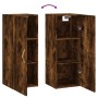 Armario de pared roble ahumado 34,5x34x90 cm de vidaXL, Aparadores - Ref: Foro24-828841, Precio: 47,00 €, Descuento: %