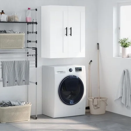 White engineered wood wall cabinet 69.5x34x90 cm by vidaXL, Sideboards - Ref: Foro24-830404, Price: 71,23 €, Discount: %