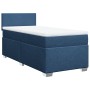 Cama box spring con colchón tela azul 100x200 cm en Camas y somieres | Comprar online en Foro24