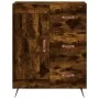 Smoked oak engineered wood sideboard 69.5x34x90 cm by vidaXL, Sideboards - Ref: Foro24-830233, Price: 66,91 €, Discount: %