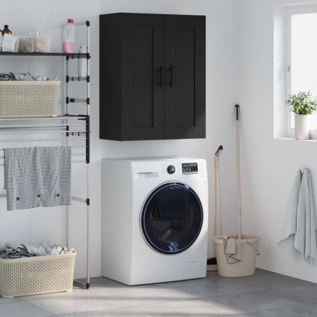 Black engineered wood wall cabinet 69.5x34x90 cm by vidaXL, Sideboards - Ref: Foro24-830405, Price: 87,18 €, Discount: %