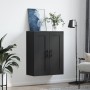 Black engineered wood wall cabinet 69.5x34x90 cm by vidaXL, Sideboards - Ref: Foro24-830405, Price: 87,18 €, Discount: %