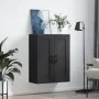 Black engineered wood wall cabinet 69.5x34x90 cm by vidaXL, Sideboards - Ref: Foro24-830405, Price: 85,83 €, Discount: %